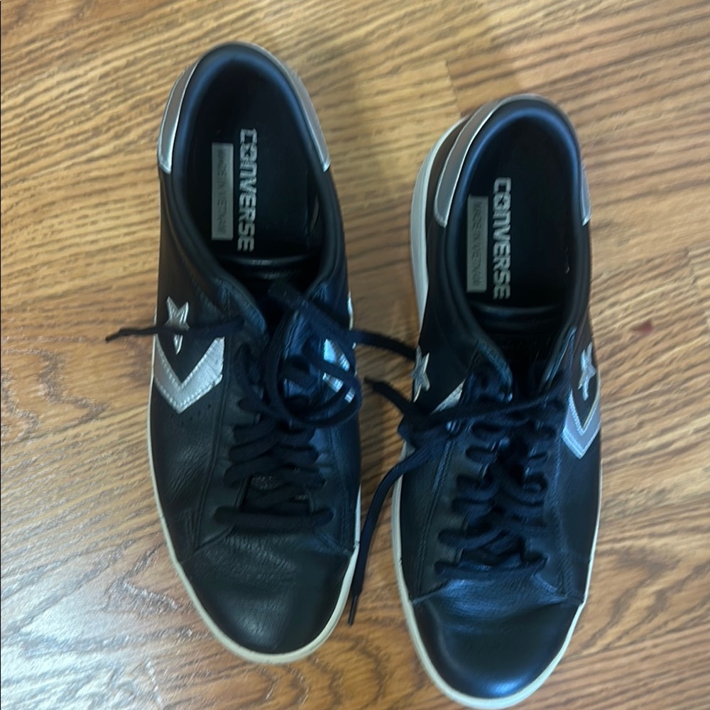 Converse Black and Silver Sneakers Classic Design